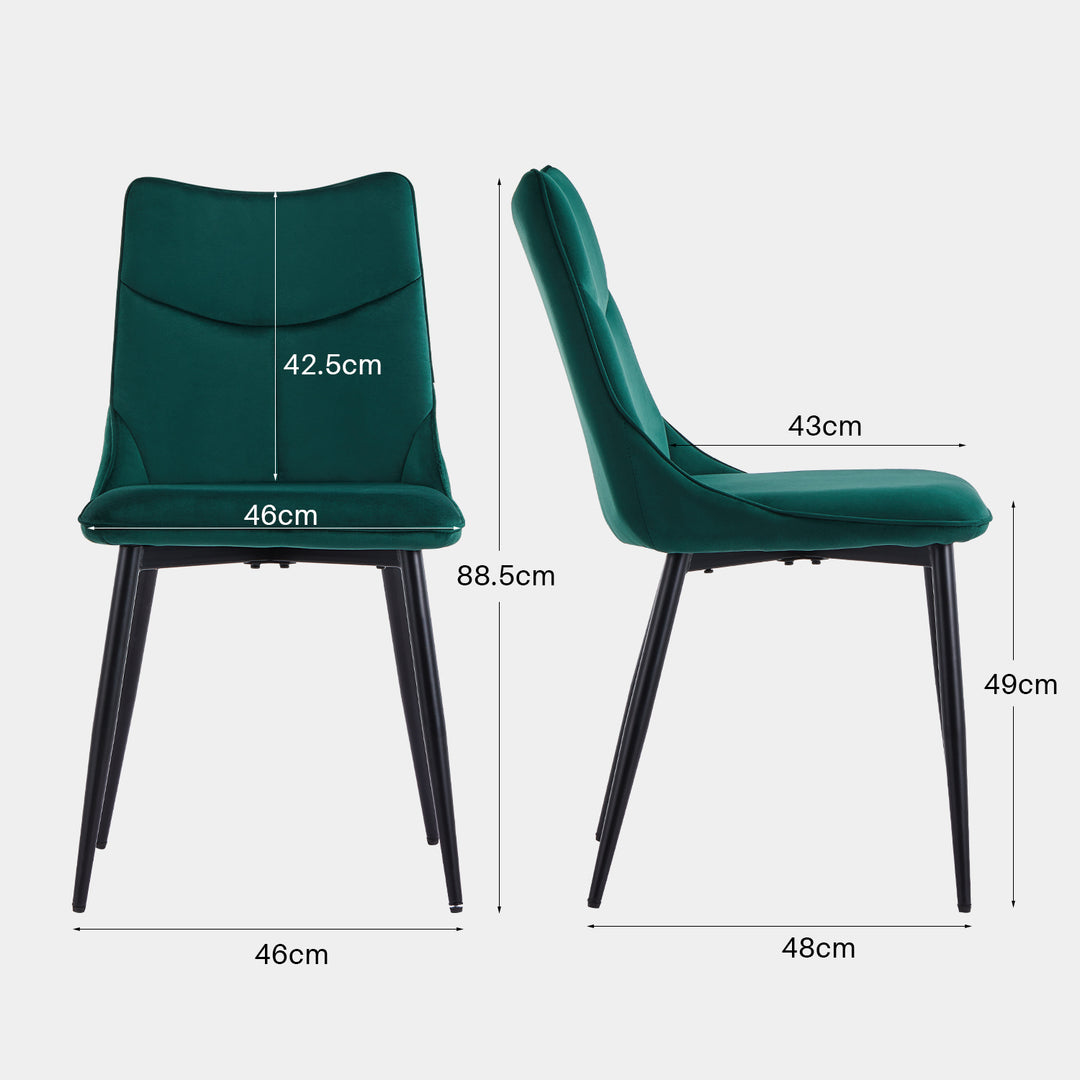 Medway Dining Chairs [set of 2] [velvet]