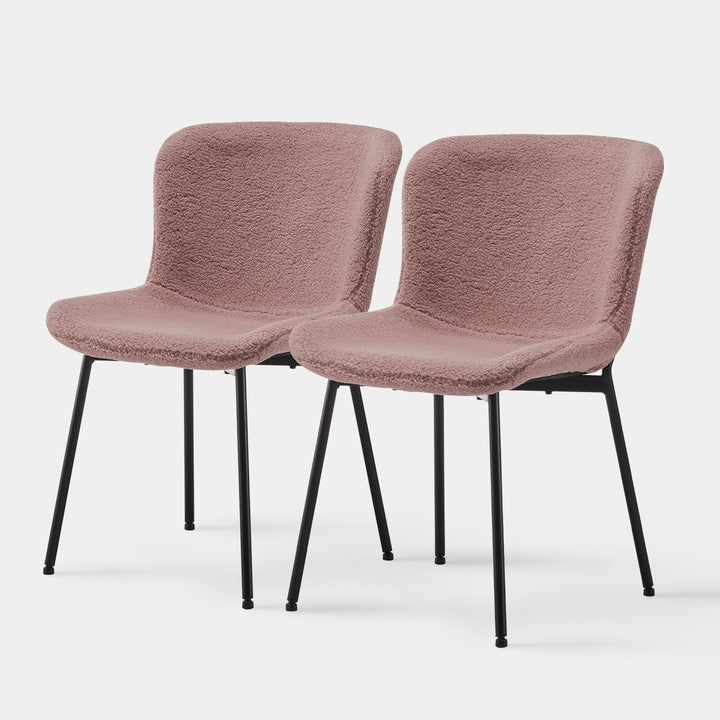 Mency Boucle Dining Chairs [Set of 2]