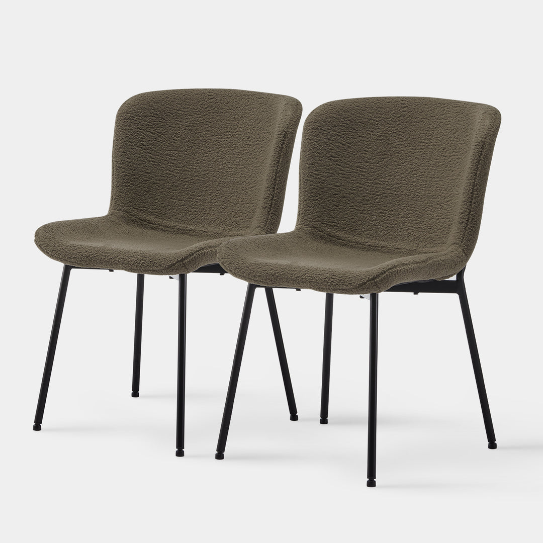 Mency Boucle Dining Chairs [Set of 2]