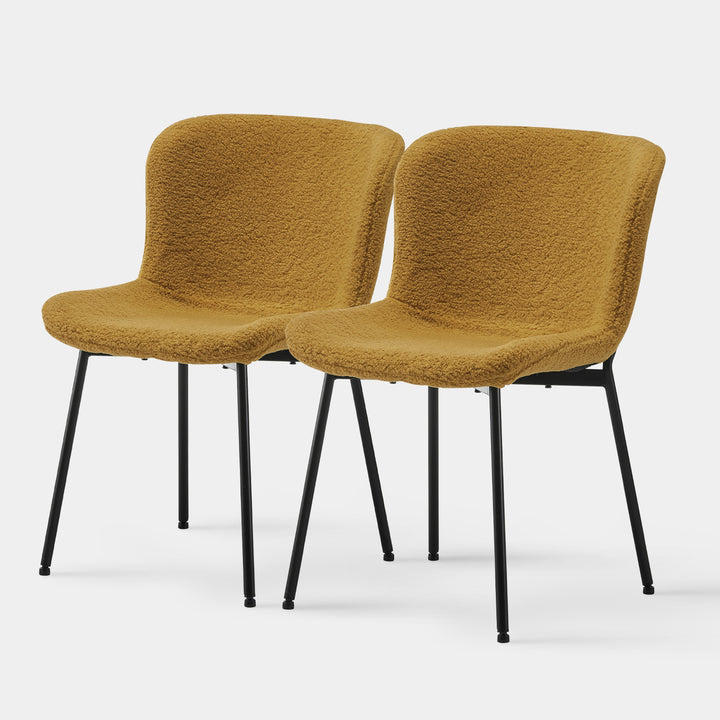 Mency Boucle Dining Chairs [Set of 2]