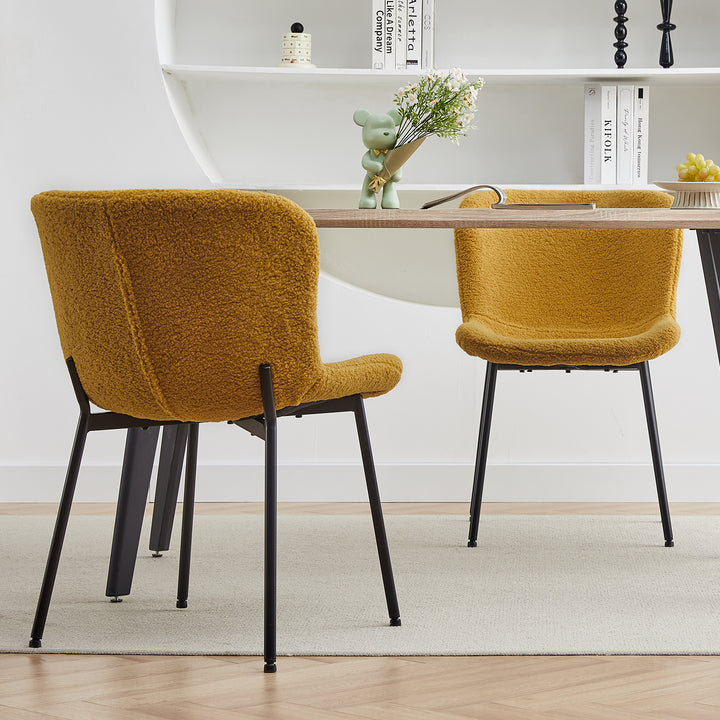 Mency Boucle Dining Chairs [Set of 2]