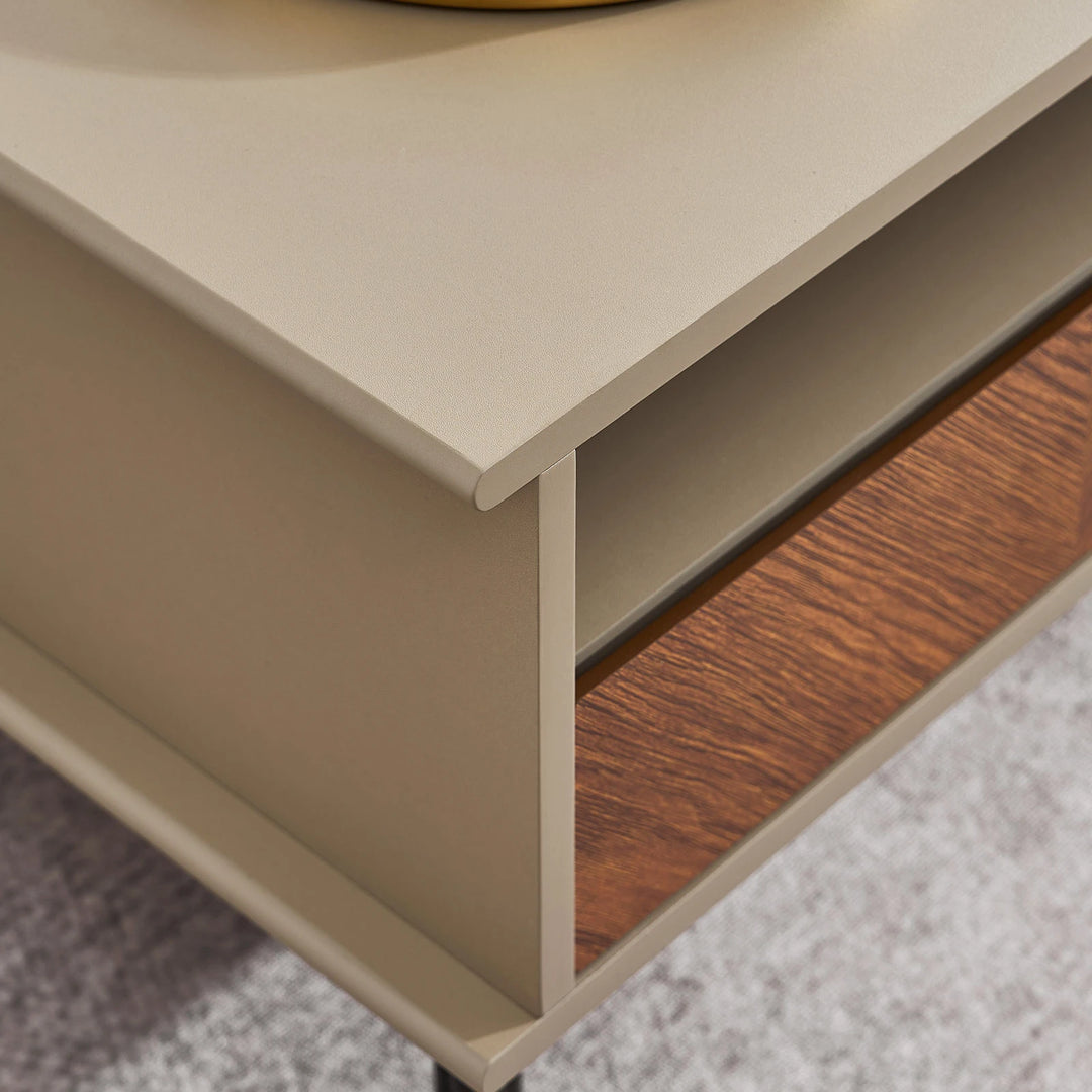 Detail of Milano Coffee Table rounded edge design for safety and a smooth finish