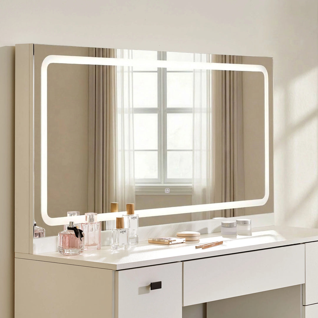 Milianna Hollywood White Dressing Table