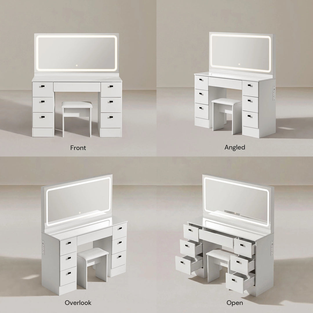 Milianna Hollywood White Dressing Table