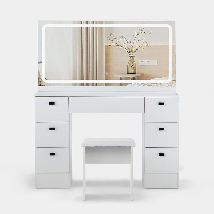 Milianna Hollywood White Dressing Table [Pre-Sale, Delivered before 15th May]