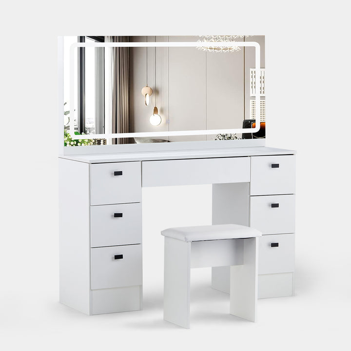 Milianna Hollywood White Dressing Table [Pre-Sale, Delivered before 15th May]