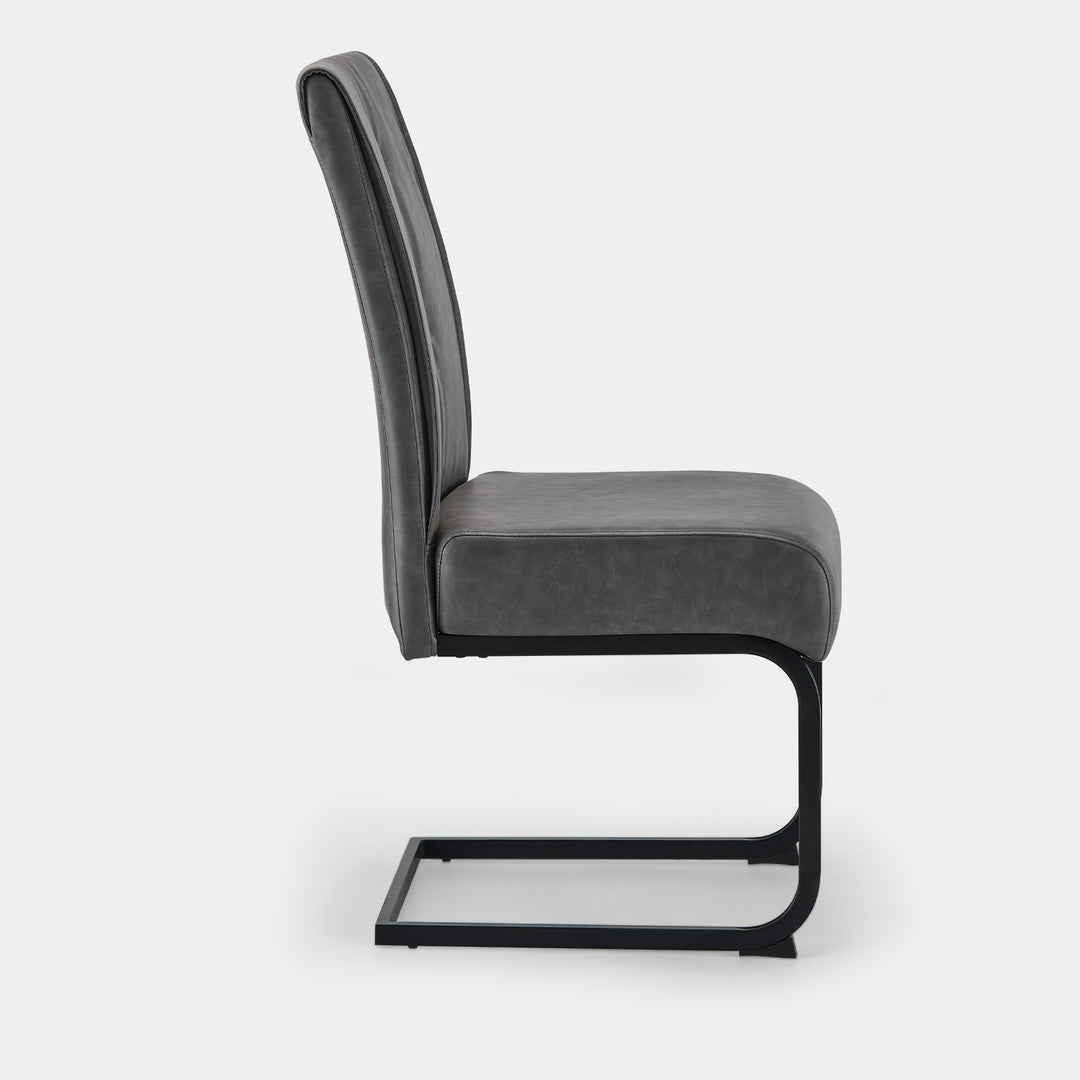 Milligan Cantilever Dining Chairs [PU Leather][set of 2]