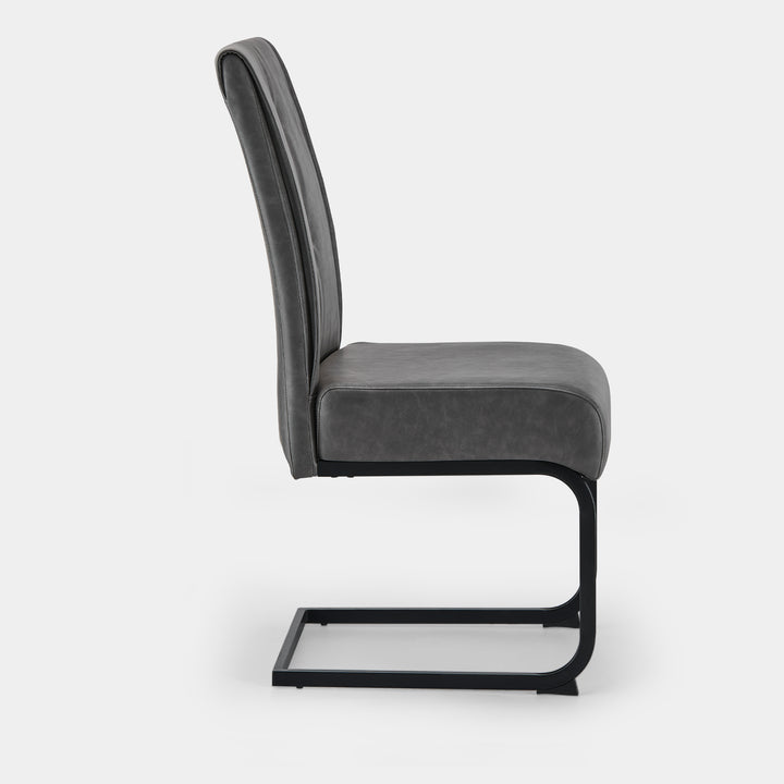 Milligan Cantilever Dining Chairs [PU Leather][set of 2]