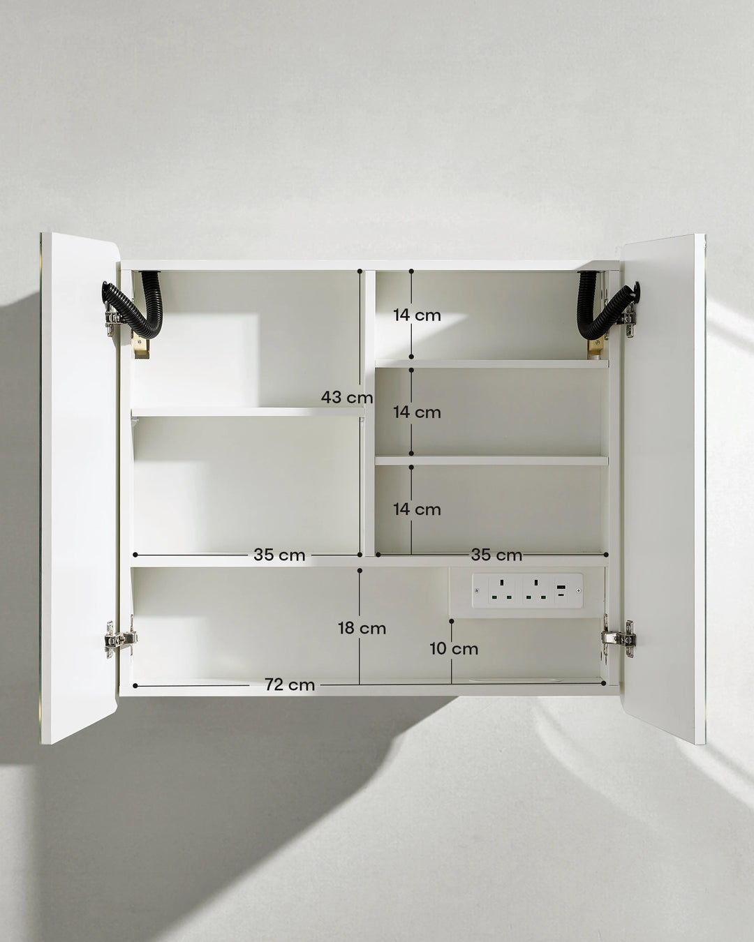 Mira anti fog bathroom mirror cabinet storage shelves dimensions and size guide