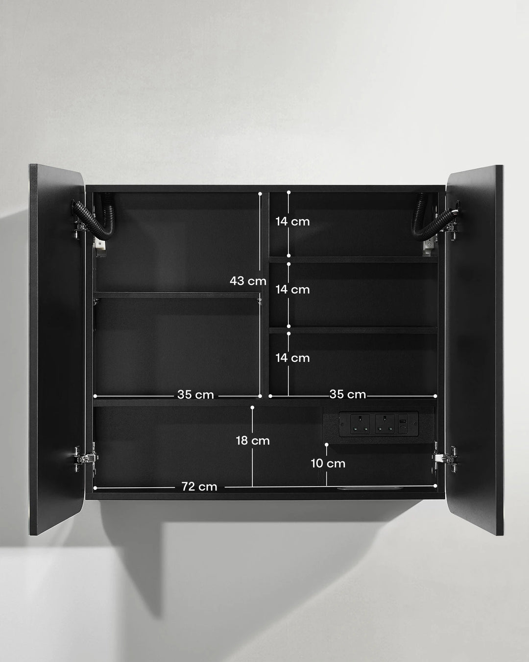 Mira anti fog bathroom mirror cabinet storage shelves dimensions and size guide