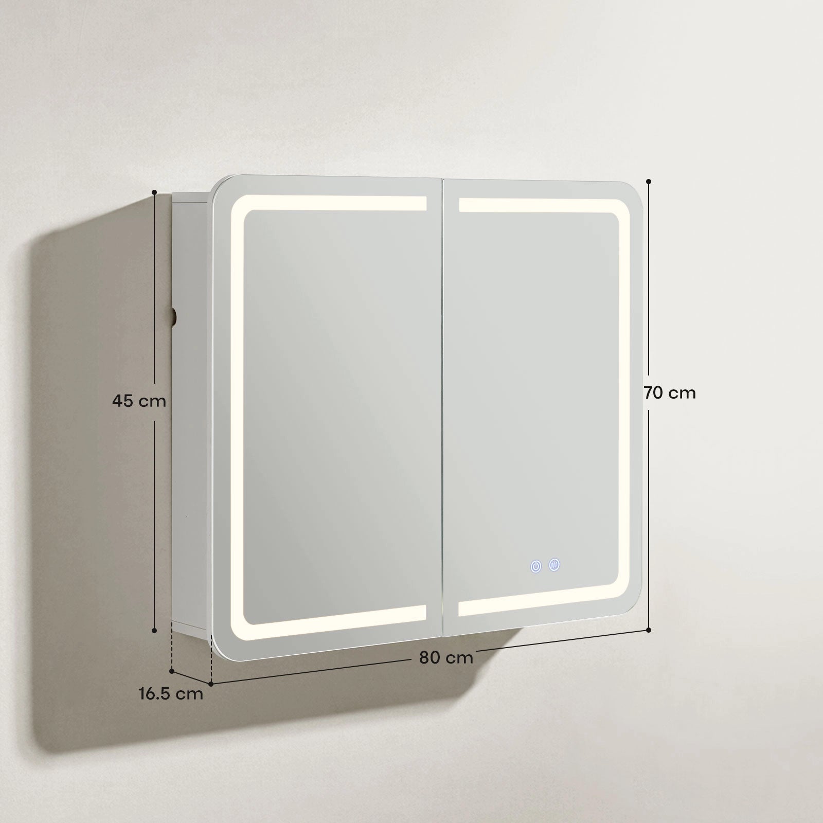 Mira anti fog bathroom mirror cabinet dimensions and size guide