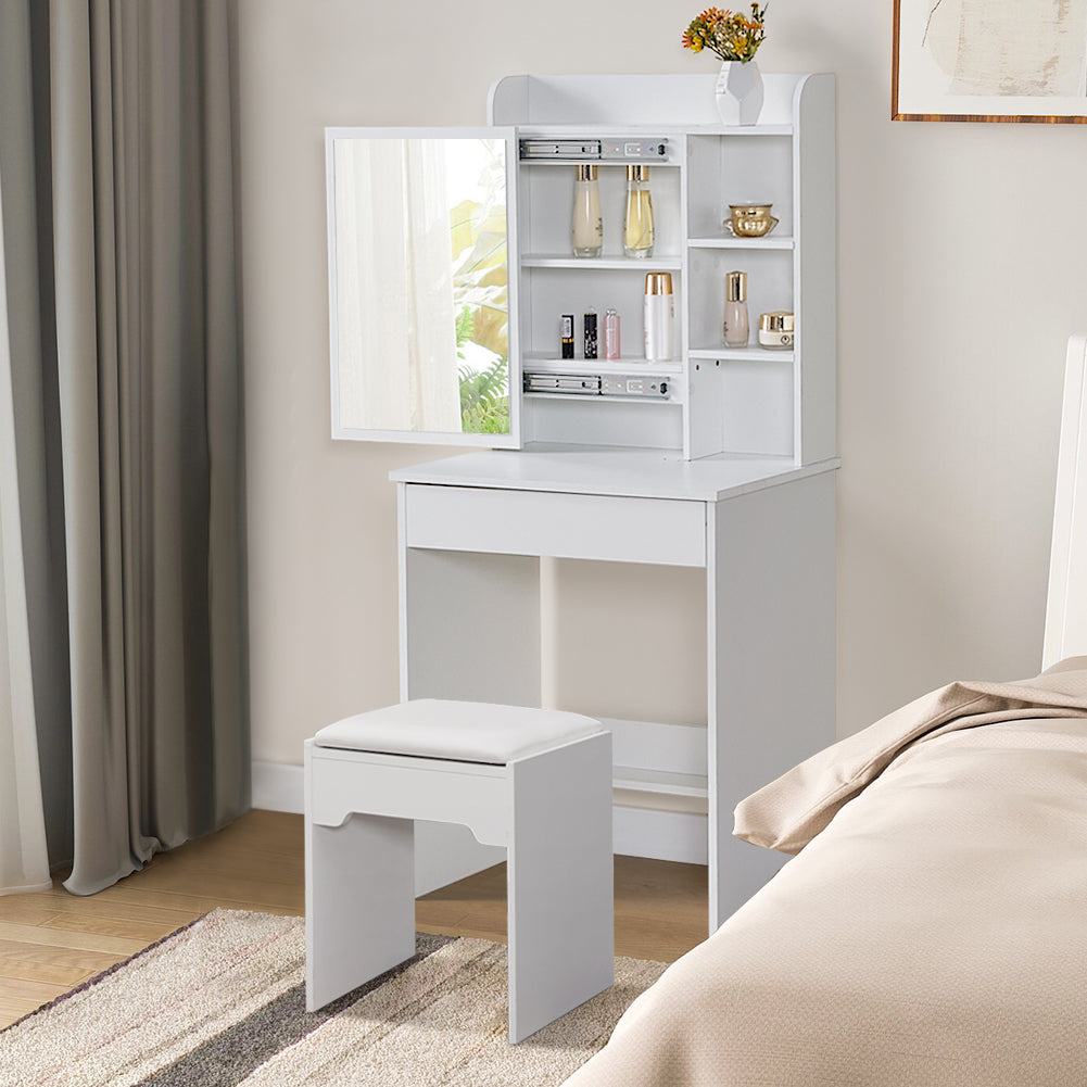 Mona Vanity Dressing Table Set [Sliding Mirror]