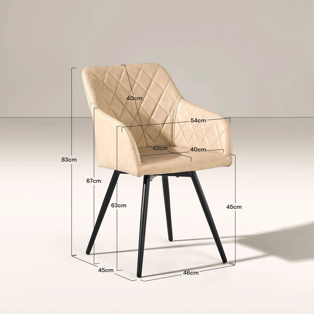 Moree Swivel Dining Chair - Clipop Furniture