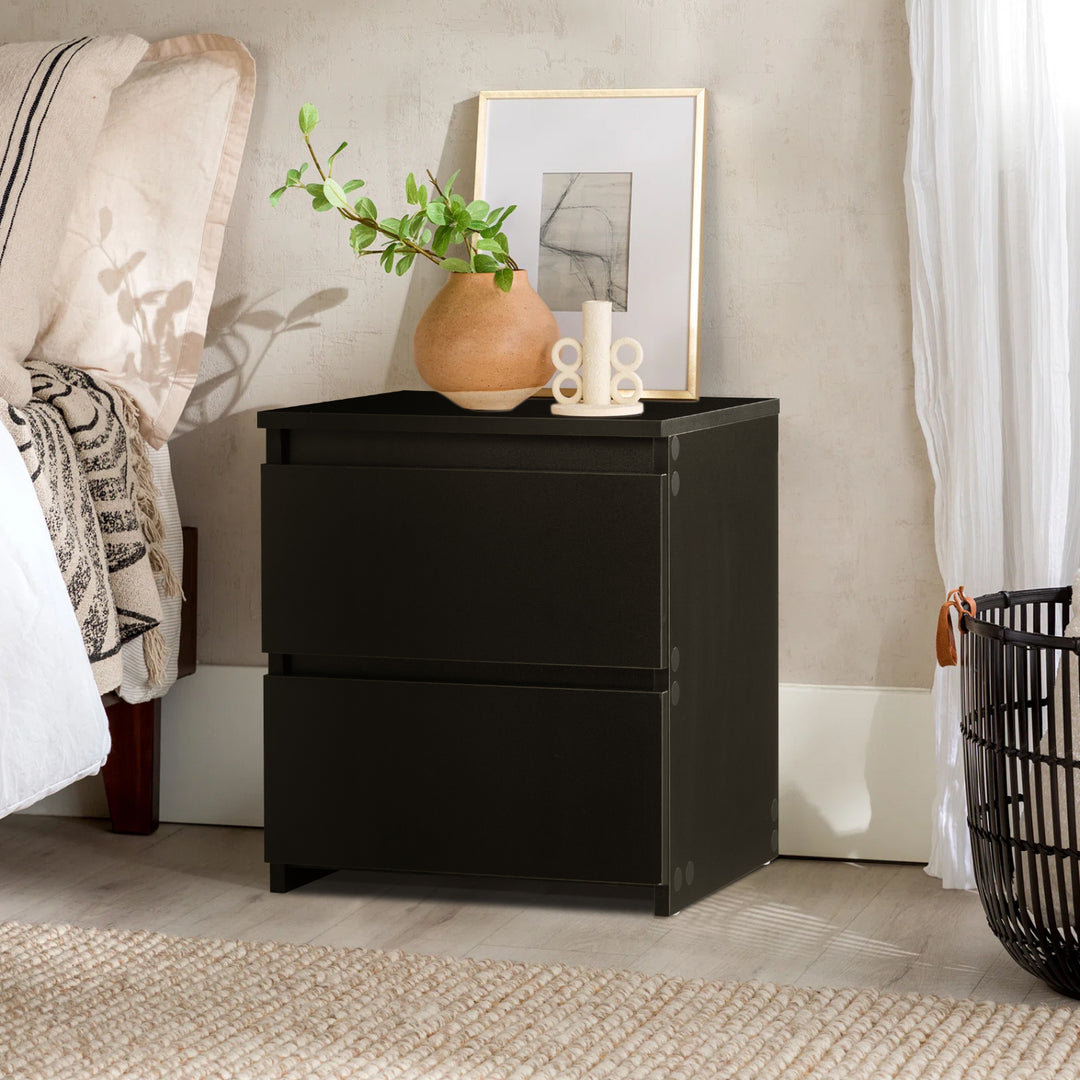 Myla Balck Bedside Table Nightstand 2