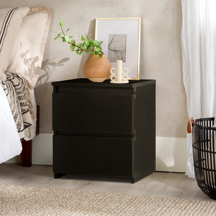 Myla Balck Bedside Table Nightstand 2