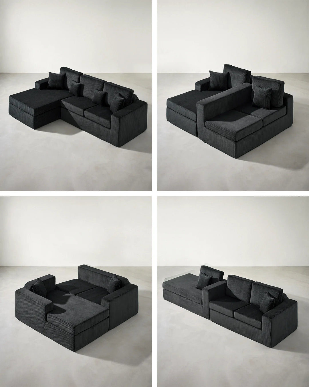 Nodo Vacuum-Packed Modular Corner Sofa