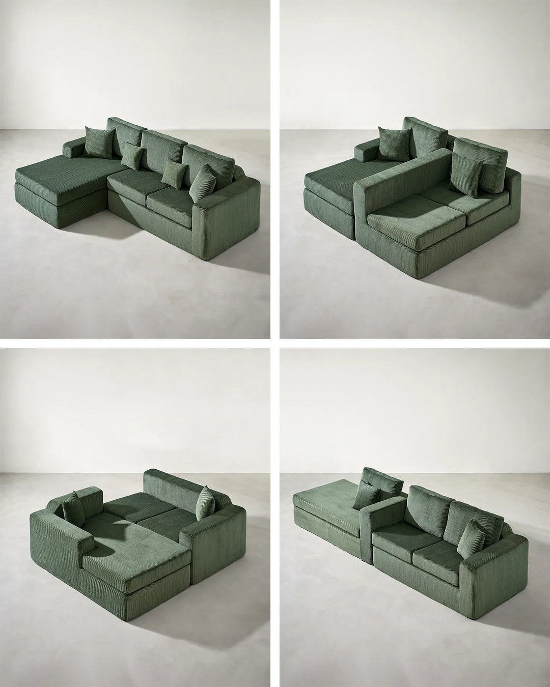 Nodo Vacuum-Packed Modular Corner Sofa