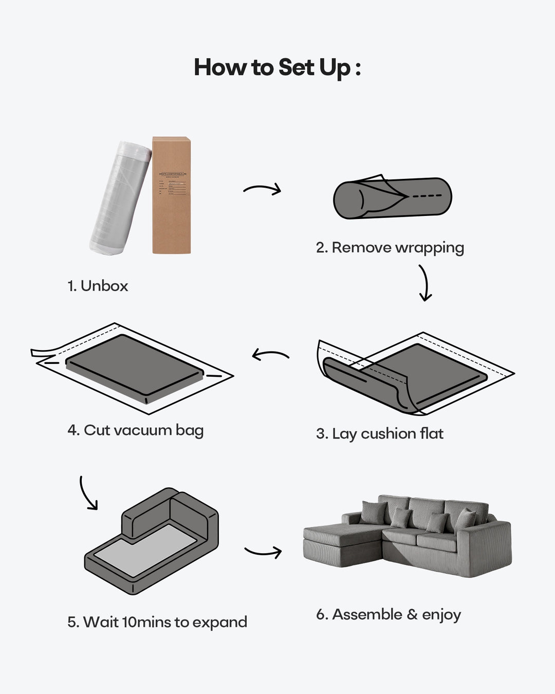 Nodo Vacuum-Packed Modular Corner Sofa