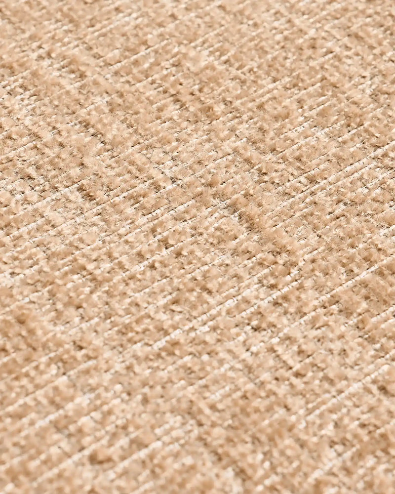 Close-up of the khaki chenille fabric on the Nola Modular Sofa
