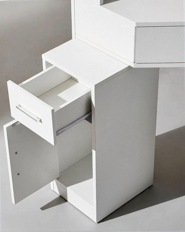 Rove corner dressing table drawer and cabinet