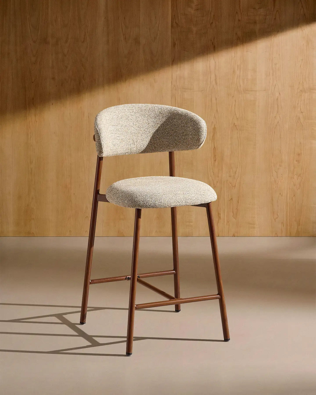 Rowan Walnut Bar Stool front view