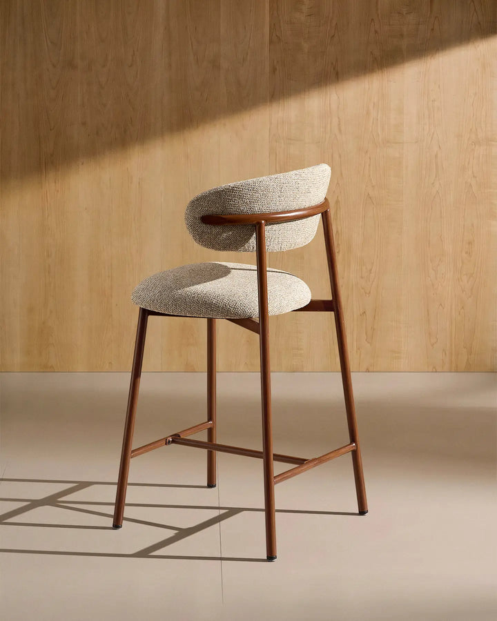 Rowan Walnut Bar Stool rear side view