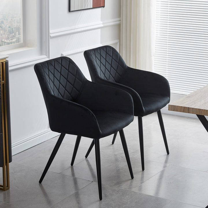 Kieran Dining Chairs [Set of 2] [Velvet]