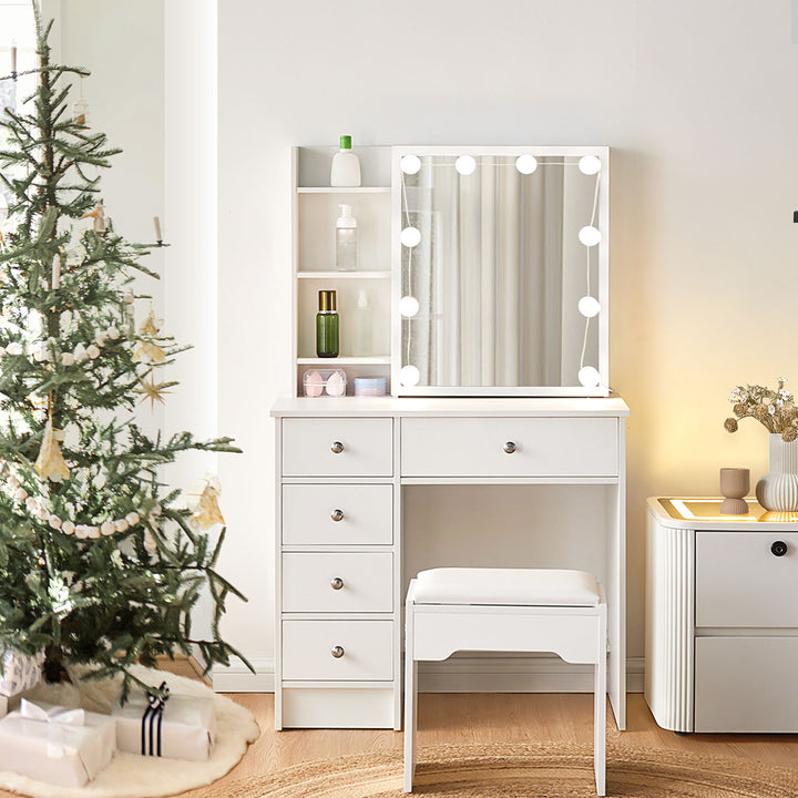 Amya Dressing Table Set [Sliding Mirror]