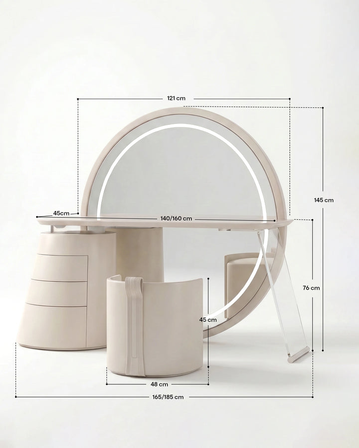Bellano dressing table dimensions and size specification guide.