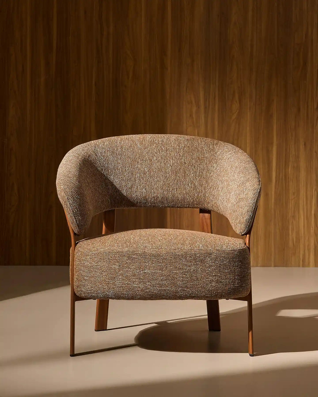 Bramley Accent Chair walnut front view