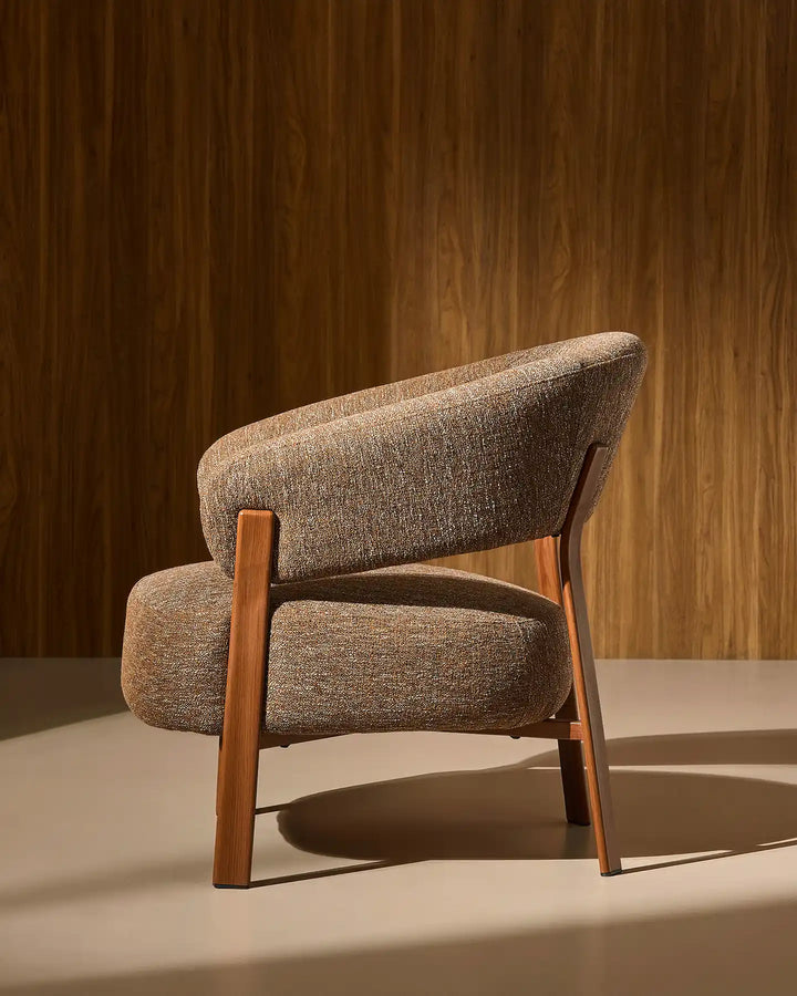 Bramley Accent Chair walnut side profile