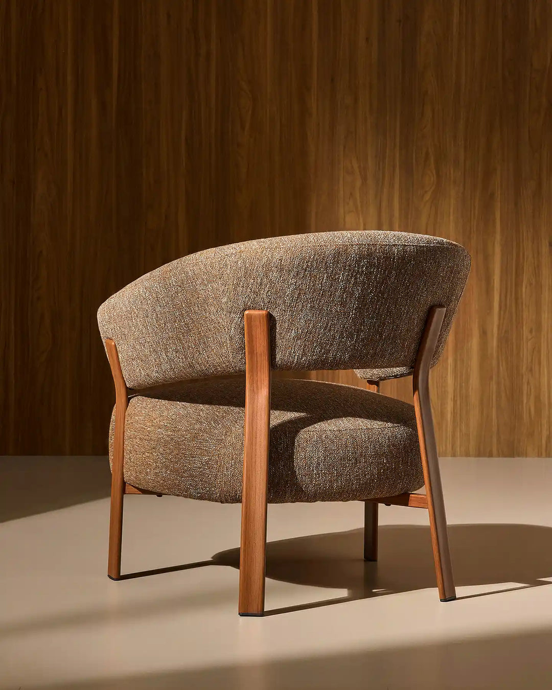 Bramley Accent Chair walnut rear side view