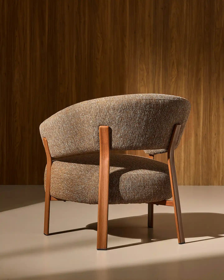 Bramley Accent Chair walnut rear side view