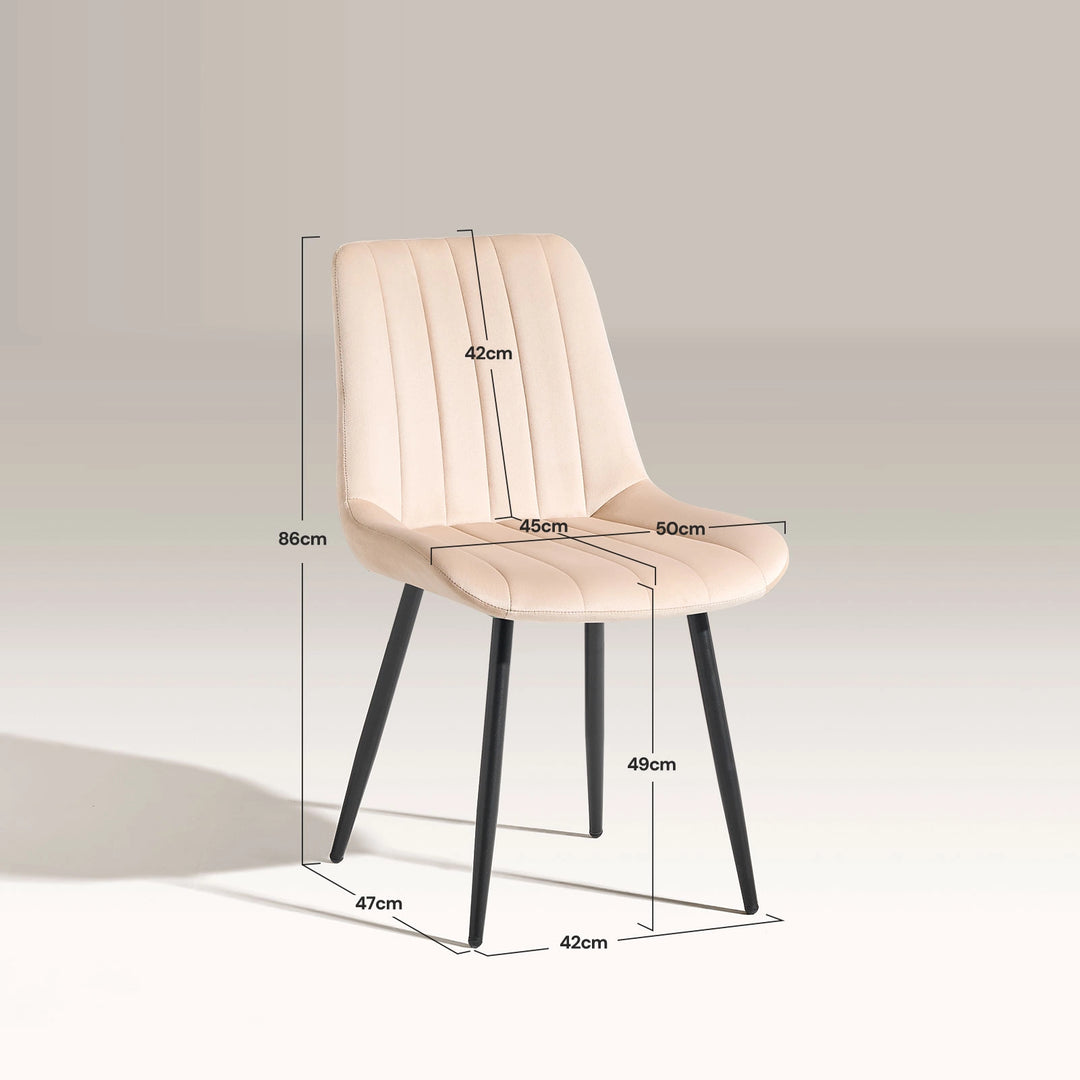 Clair Dining Chairs [Velvet]