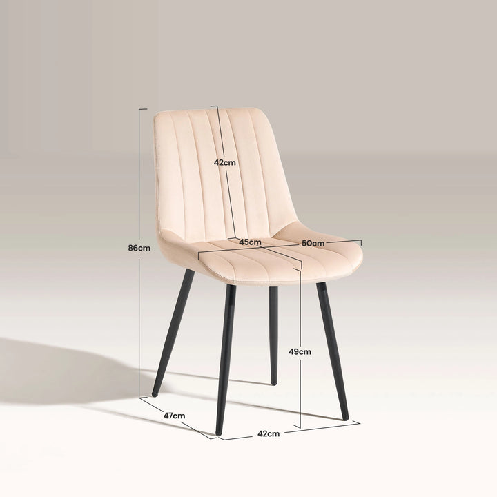 Clair Dining Chairs [Velvet]