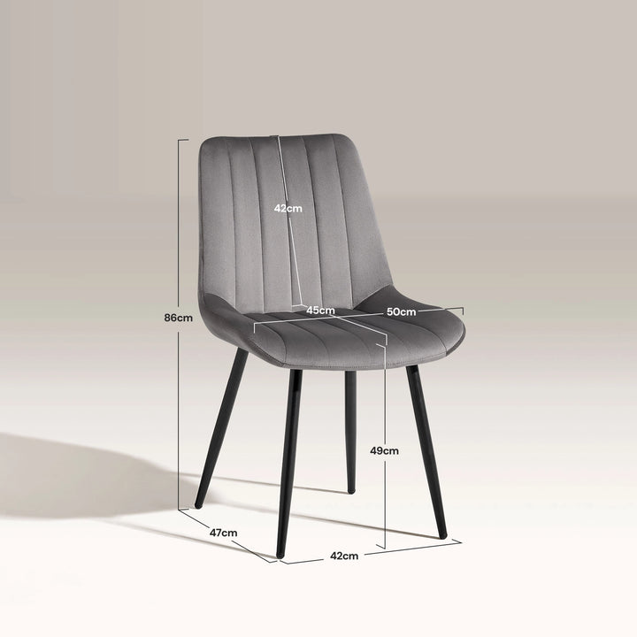 Clair Dining Chairs [Velvet]