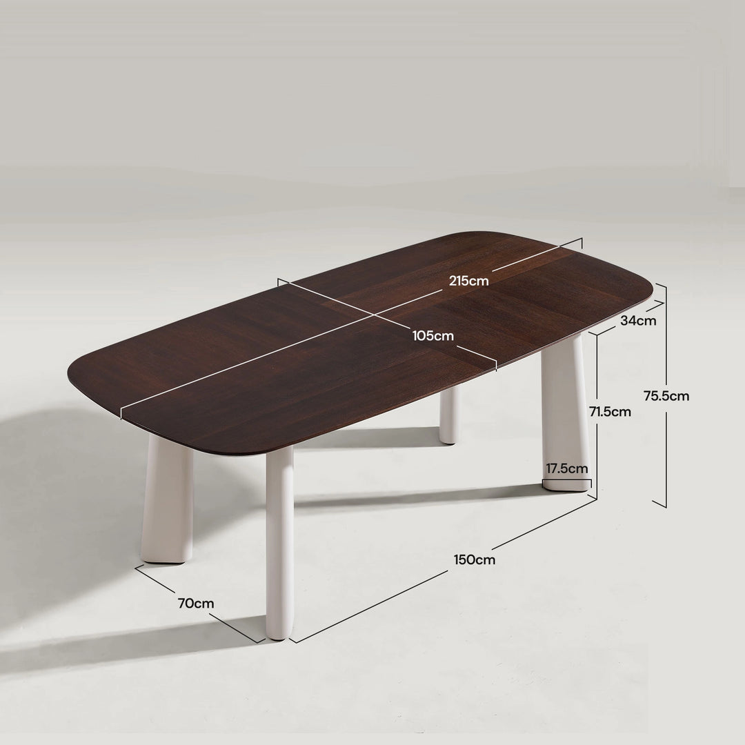 Danforth dining table dimensions 180cm x 90cm x 76cm size diagram