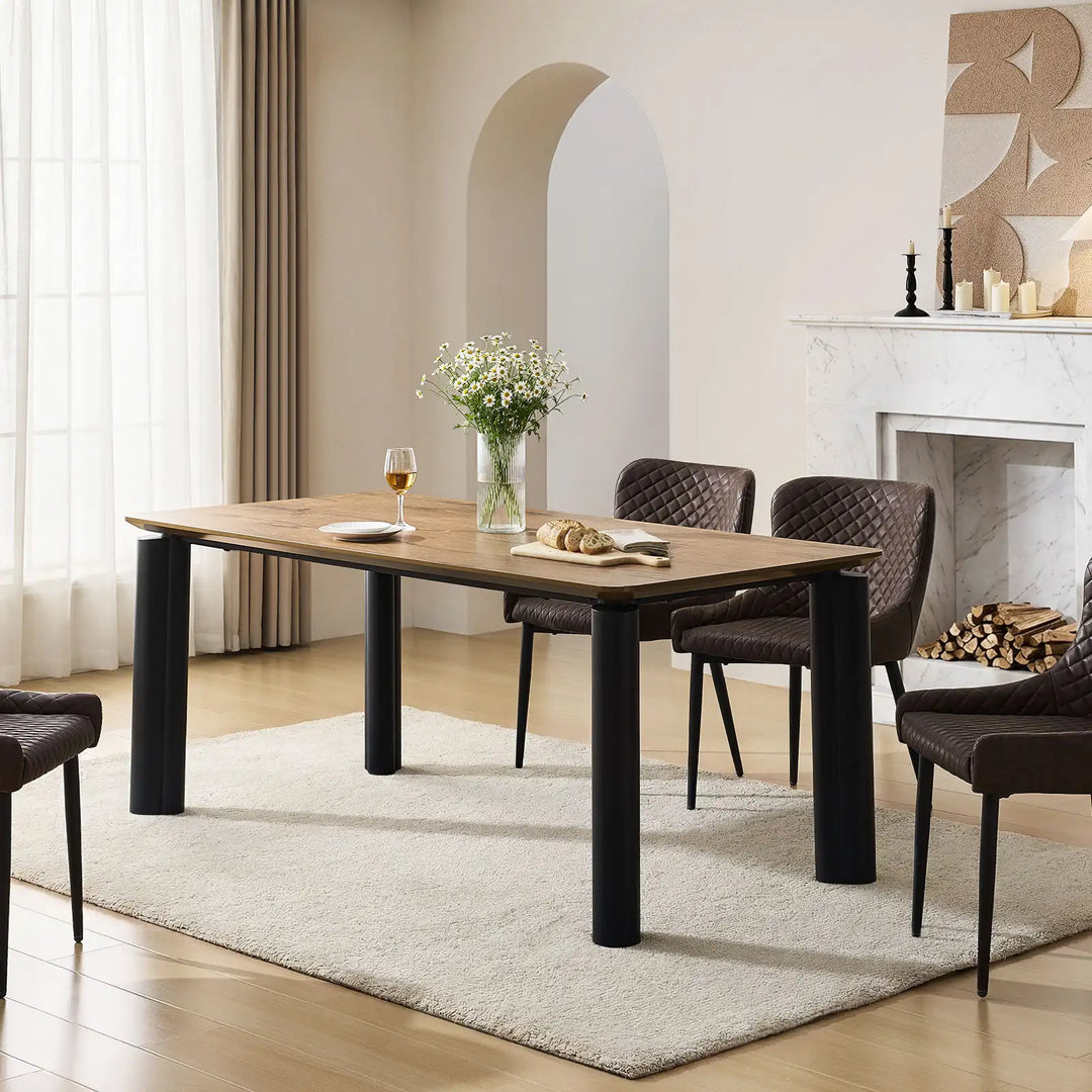 Dundas 180cm dining table for 6–8 in farmhouse dining room with matching chairs and styled table setting