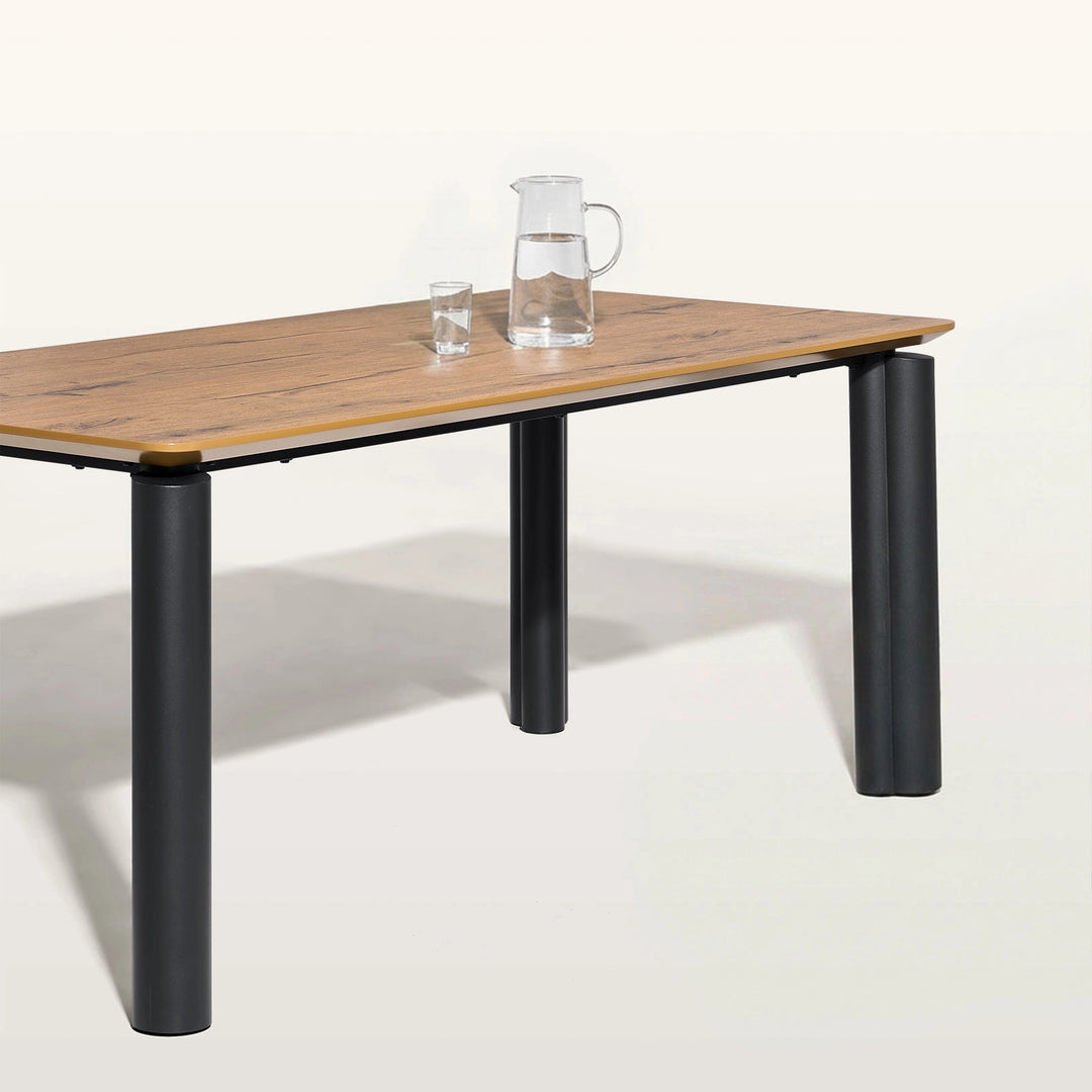 Dundas 180cm dining table for 6–8 side view on white background