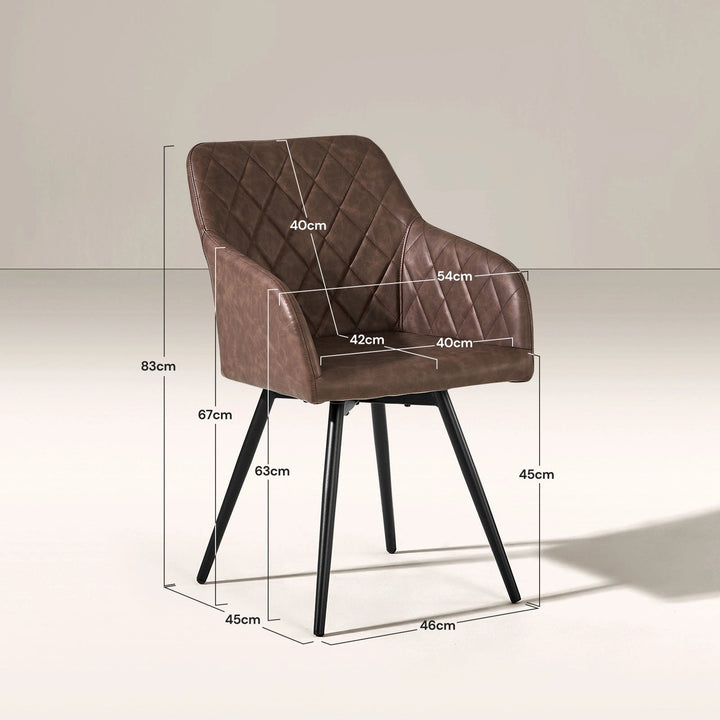 Moree Swivel Dining Chair - Clipop Furniture