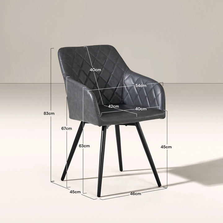 Moree Swivel Dining Chair - Clipop Furniture