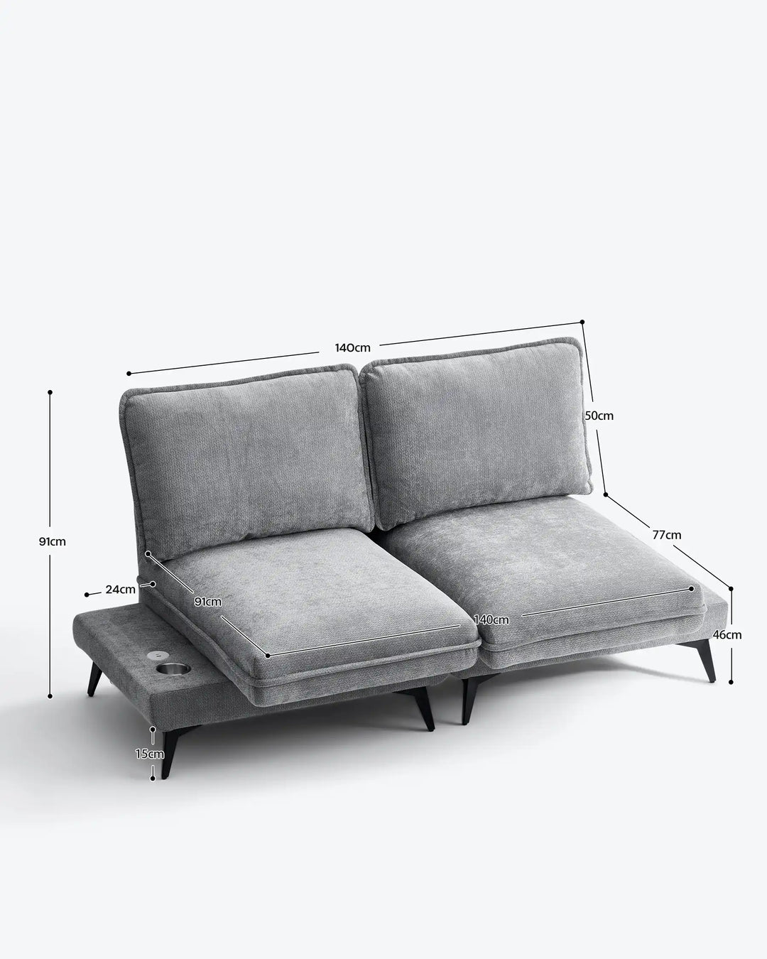 Hudson Grey Modular Sofa