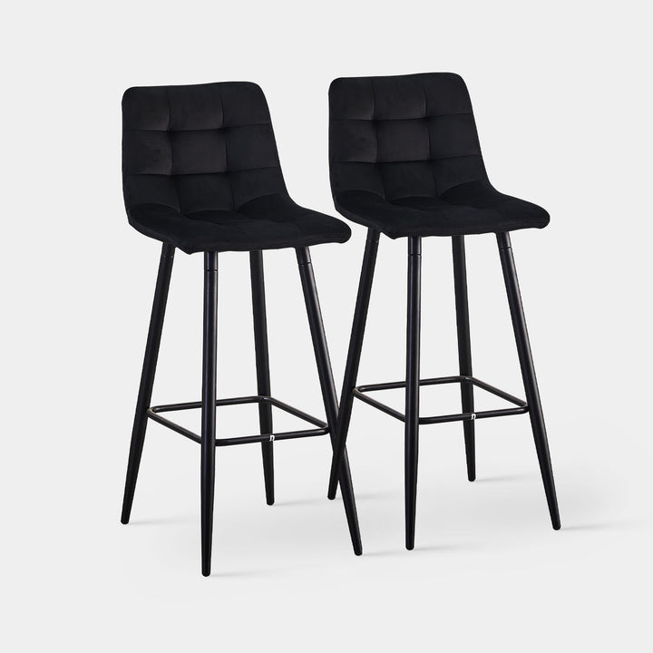 Christie Velvet Bar Stools [Set of 2] [65cm] [75cm]