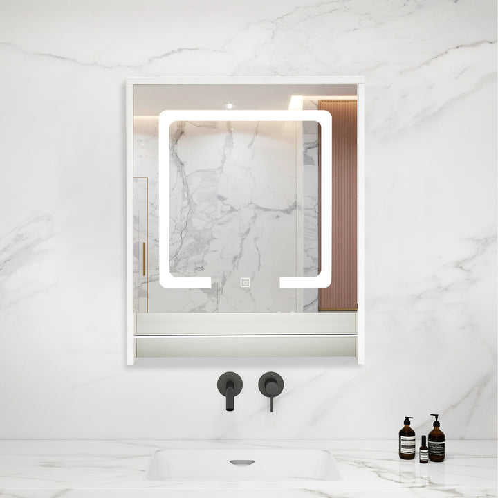 Tavion Bathroom Mirror Cabinet with Lights [1 Door]