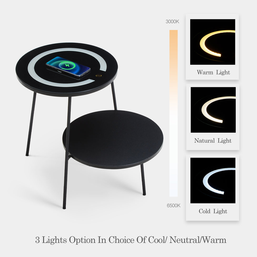 Jayde Minimalism Smart LED Touch Bedside Table [ 2 Levels]