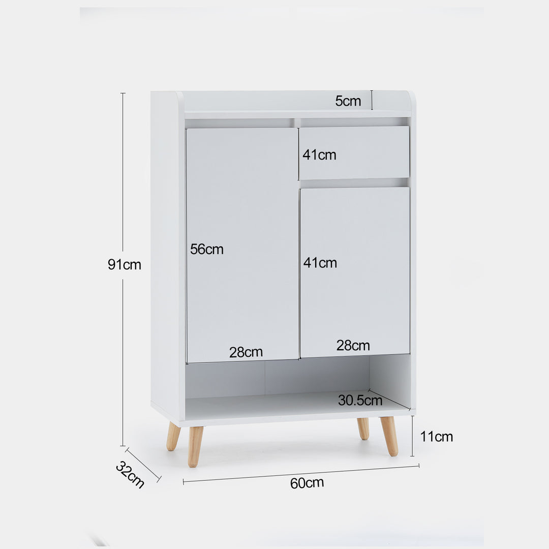 Harlow Accent Cabinet Shoe Storage Cabinet [1-Drawers 2-Door]