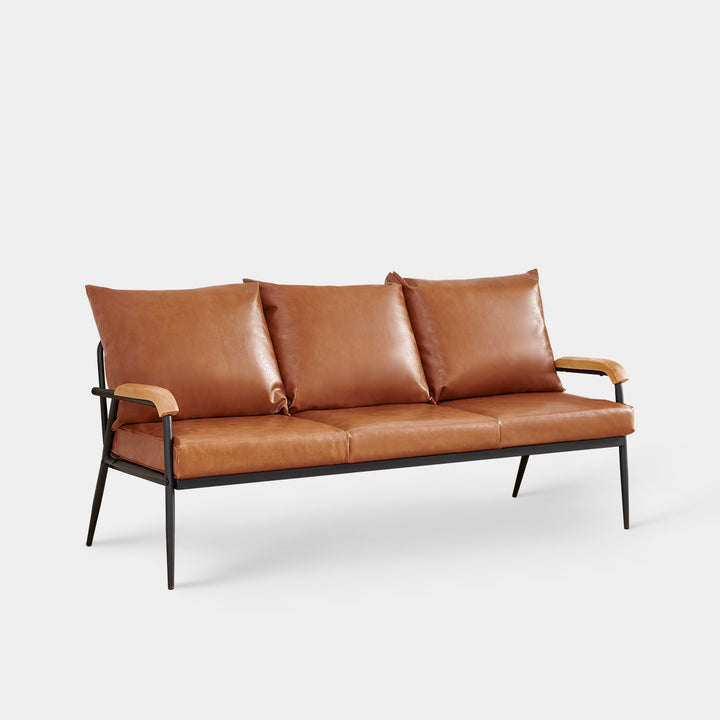Modernes Sofa aus der Jahrhundertmitte [Braun]