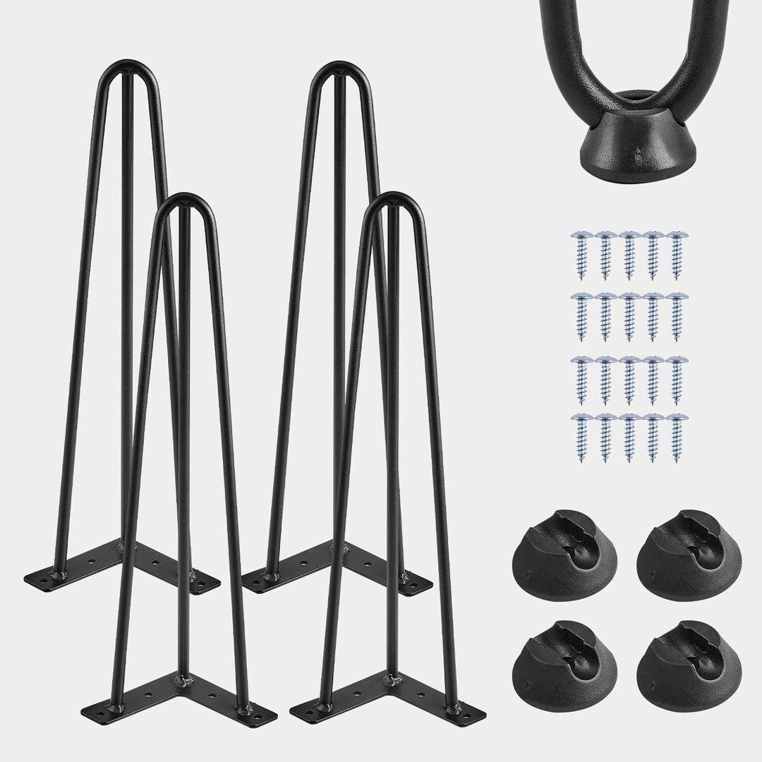 Black Hairpin Desk Legs [10cm-72cm] [4PCS]
