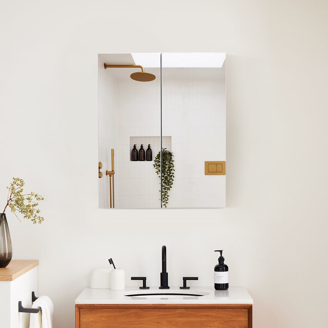 Cardelia White Wall Mounted Mirror Medizinschrank für Bad [ 2 Tür ]