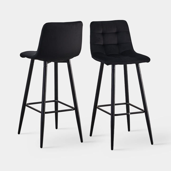 Christie Velvet Bar Stools [Set of 2] [65cm] [75cm]